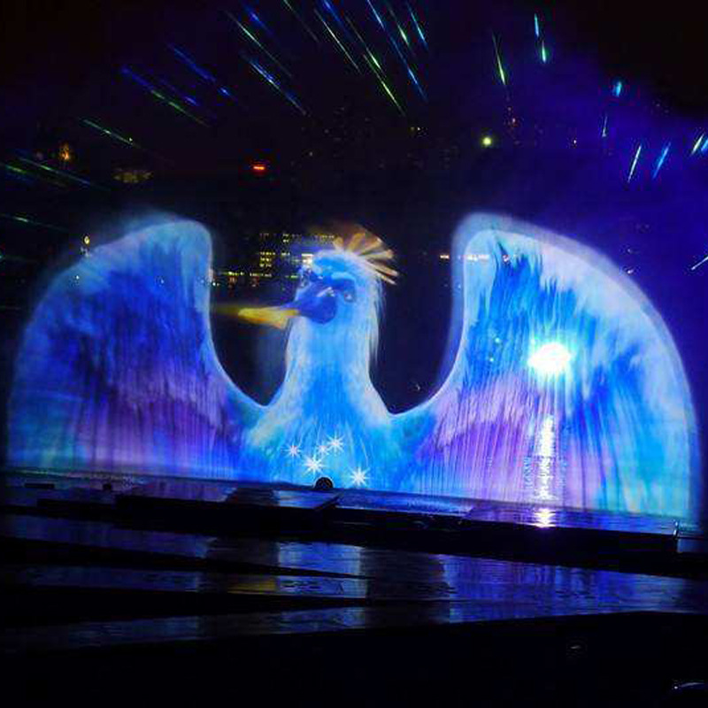 3d全息投影雾幕雾屏3d投影水雾机投影雾屏酒店会场婚庆现场