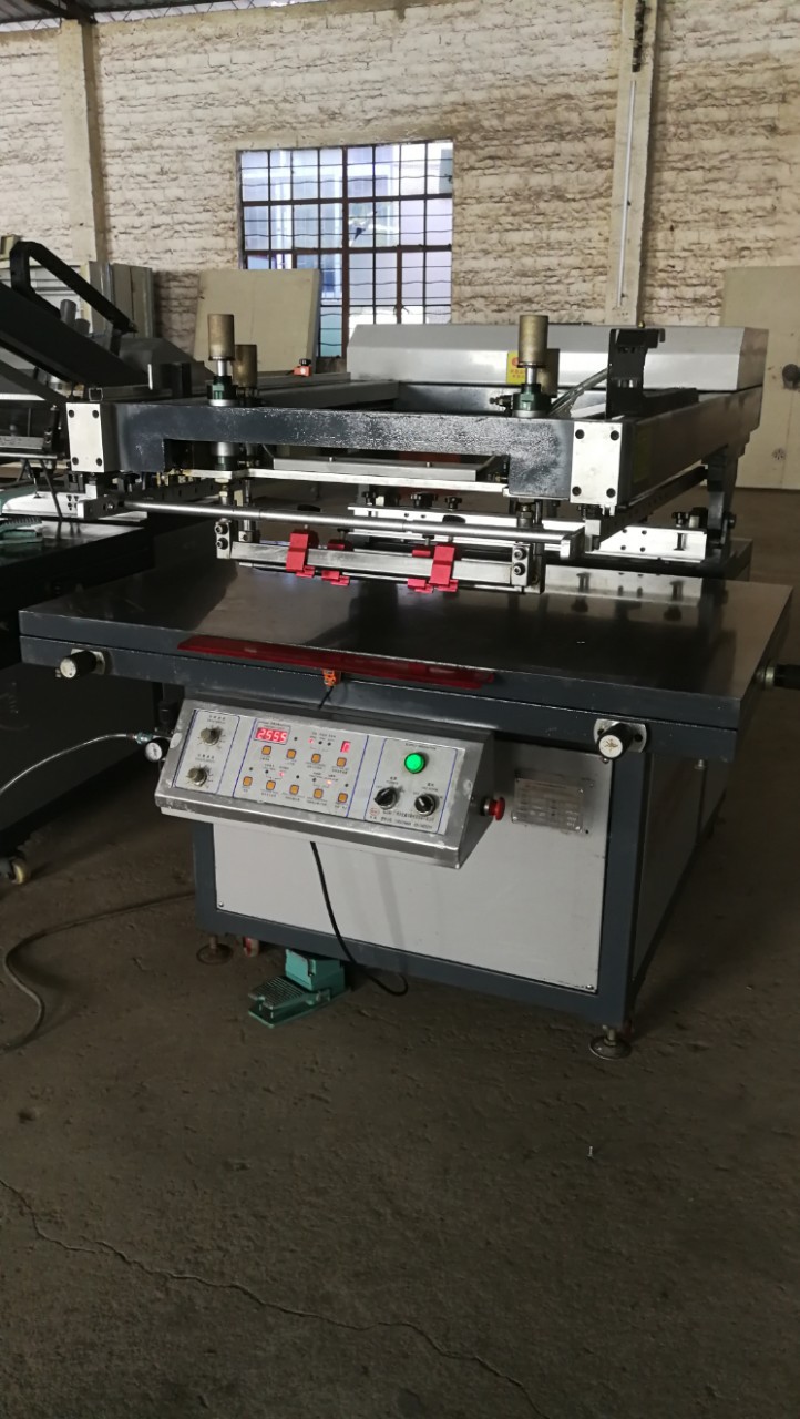 处理9成新旭威/科之艺二手半自动斜臂式丝印机