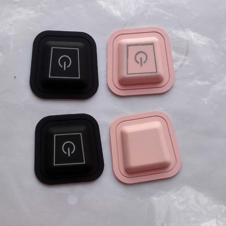 梯形镭雕硅胶按键厂家直销彩色透光配件定制图案外发加工订单