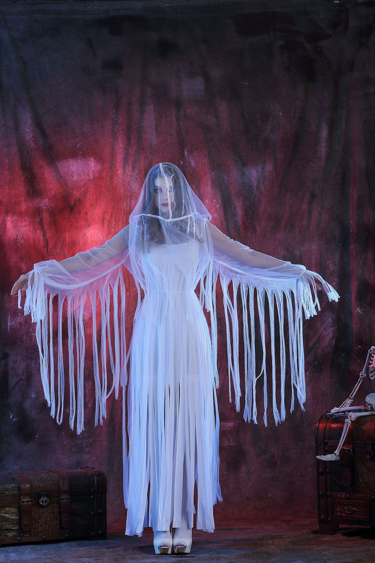 万圣节新款恐怖服装 cosplay鬼新娘演出服饰 游戏制服角色扮演