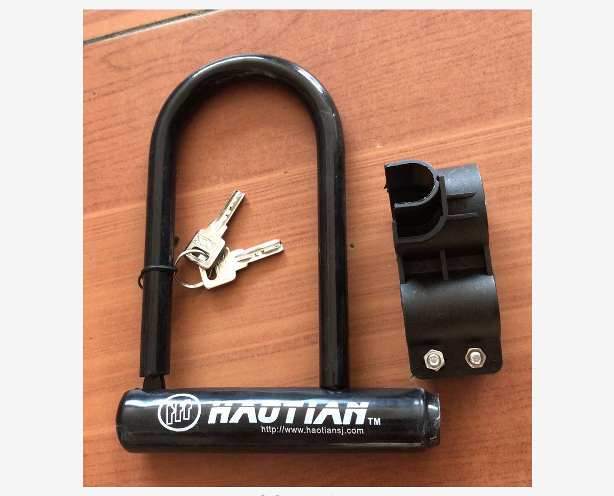 自行车u型锁 皓天锁具 电动车自行车防盗锁 钥匙锁