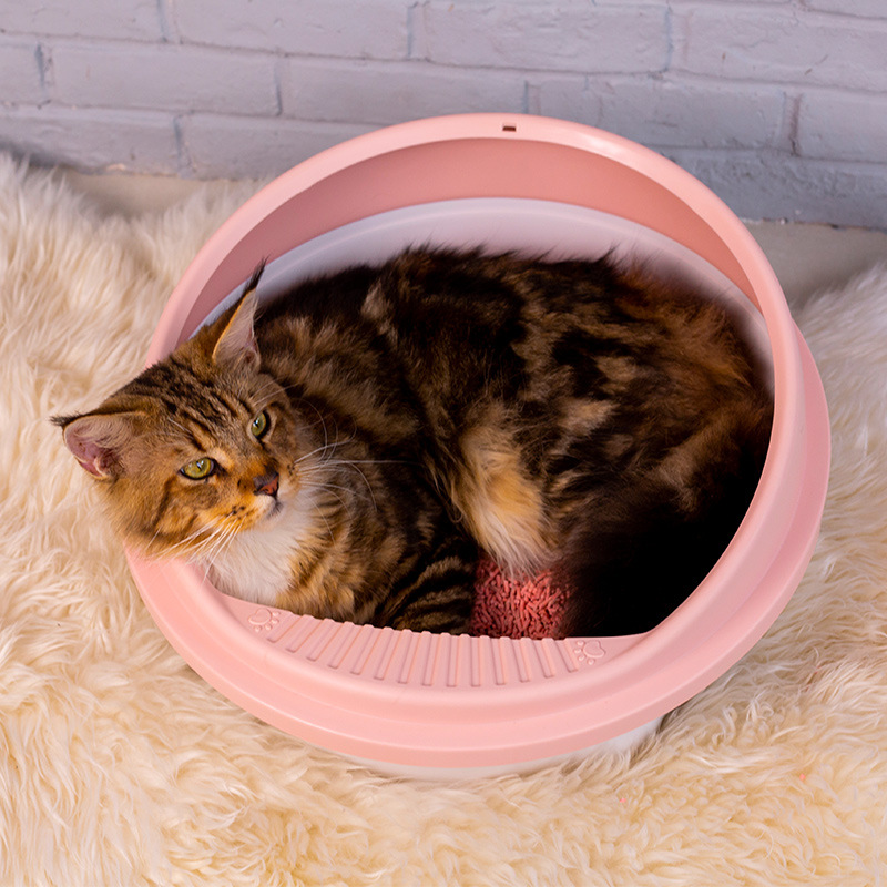 Cat Toilet New Pet Cat Toilet Anti-Cracking Cat Litter Box Large Litter Box