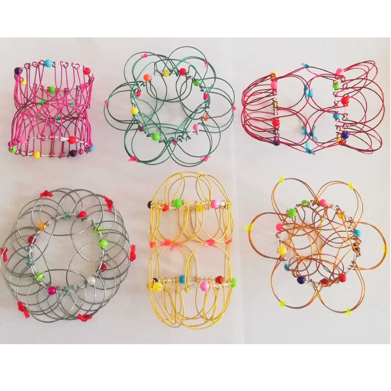 厂家直销百变花篮 魔术36变创意多变花篮艺品益智铁环儿童玩具