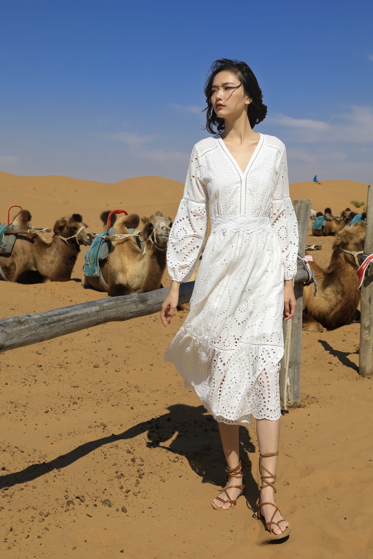 白色连衣裙女超仙海边度假巴厘岛沙滩c长裙f2075