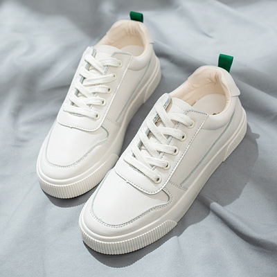 小白鞋女春季春款2019新款基础百搭韩版白鞋学生女鞋厚底板鞋鞋子