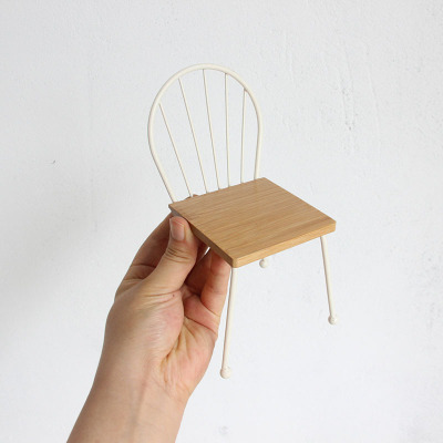 铁艺子网拍照小椅原木红背景布摆件拍摄ins风迷你小道具装饰摄影