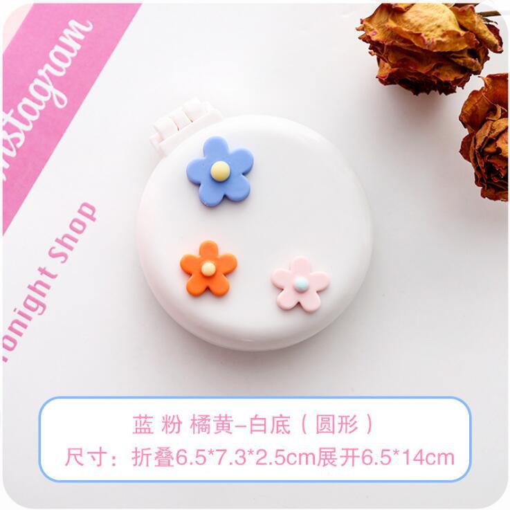 Creative Cartoon Girlish Portable Comb Portable Elegant Flower Air Cushion Comb Folding Comb with Makeup Mirror