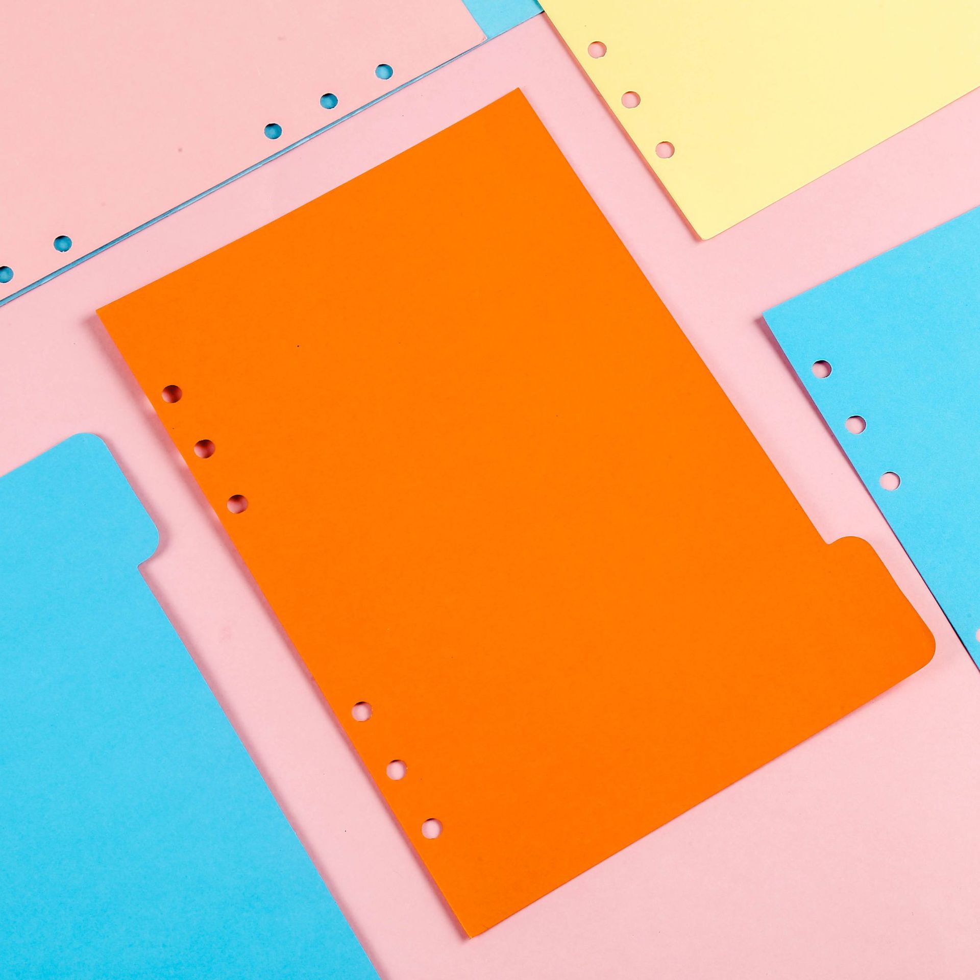 电商爆款a7纯色本子分隔页a5活页分类片现货a6记录本索引分隔替芯