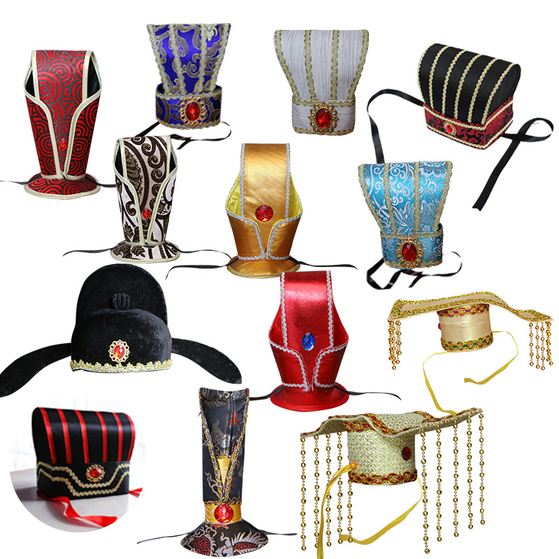 古装三国头饰汉服跑男游戏cos道具帽子影视剧演出官帽厂家批发