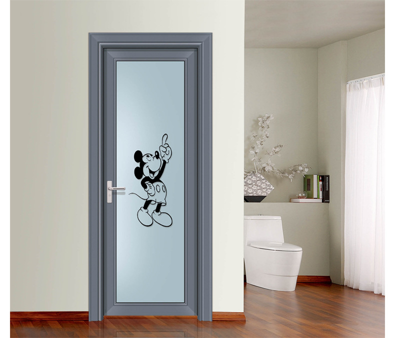 裕邦阳光钛镁合金门窄边网红厕所卫生间门钢化玻璃浴室隔音平开门