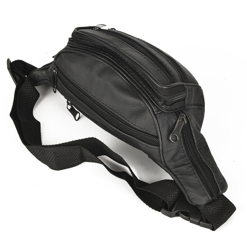 大号男士真皮腰包多功能牛皮防水皮腰包大容量运动单肩包手机腰包