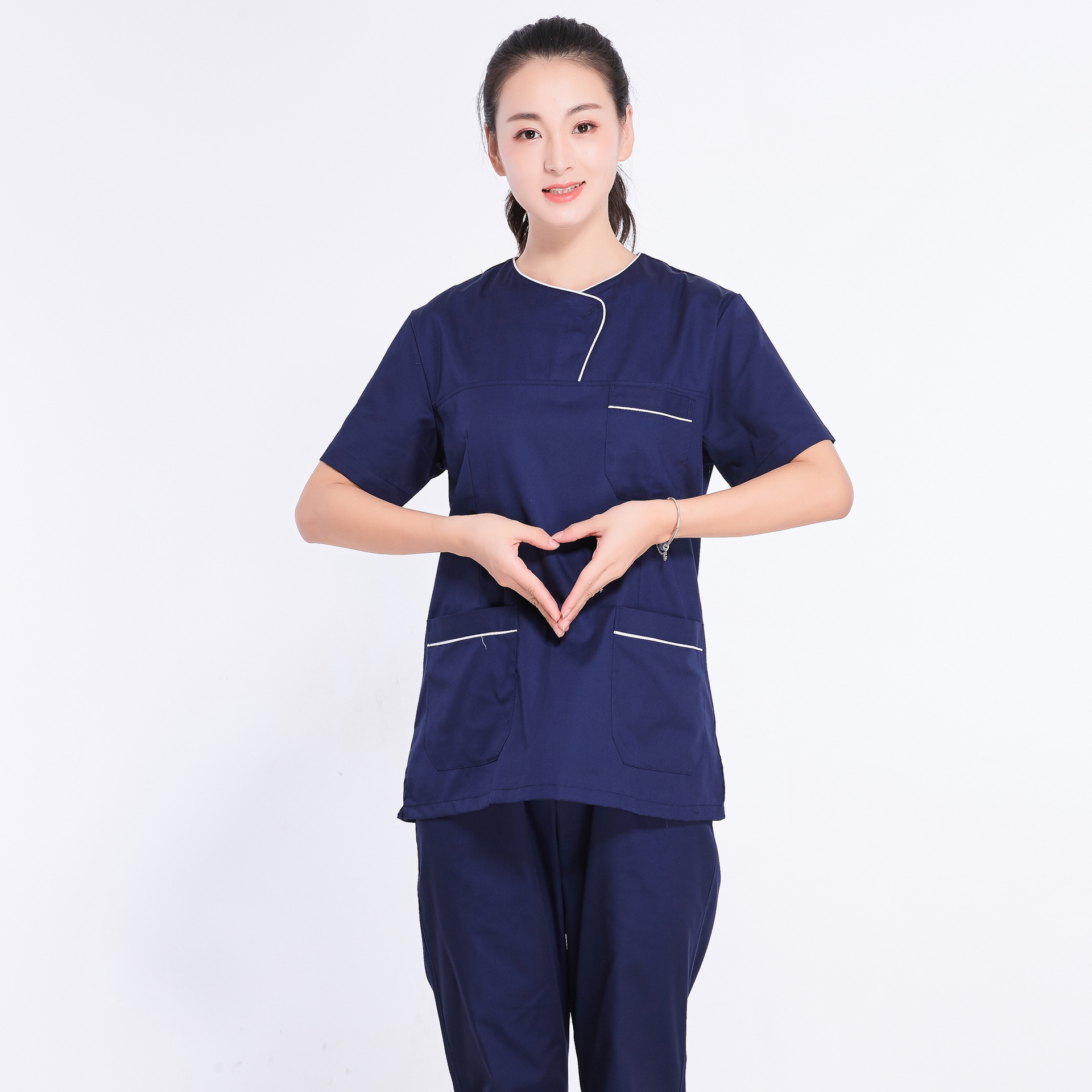 韩版洗手衣纯棉手术衣口腔医生分体套装牙科工作服刷手服包邮