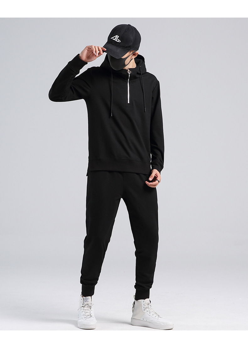 卫衣套装秋季连帽男士春秋衣服秋冬款休闲装外套加绒加厚潮运动服