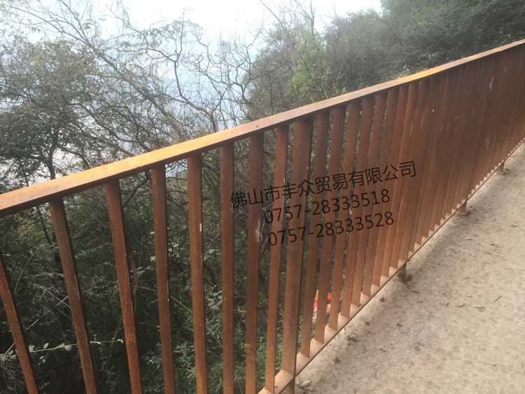 丰众耐候钢 泸州酒厂盘山景观台耐候钢护栏 锈红色耐候钢板景观