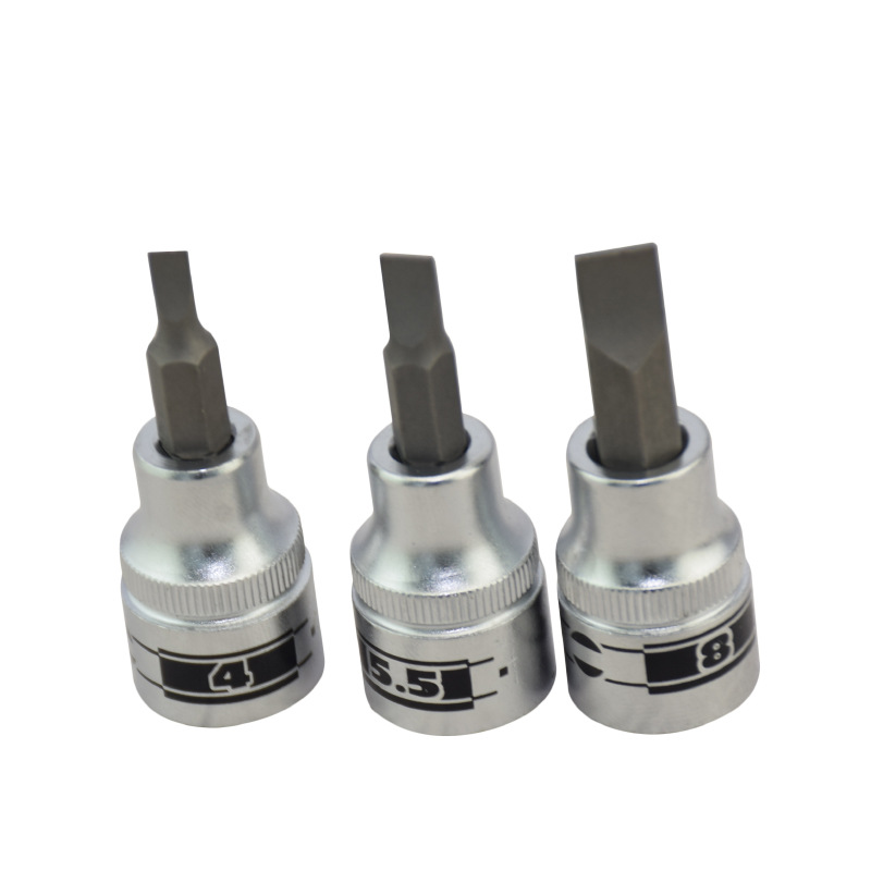 正品美国pard进口 手动一字旋具套筒头 3/8一字s2批头 五金工具