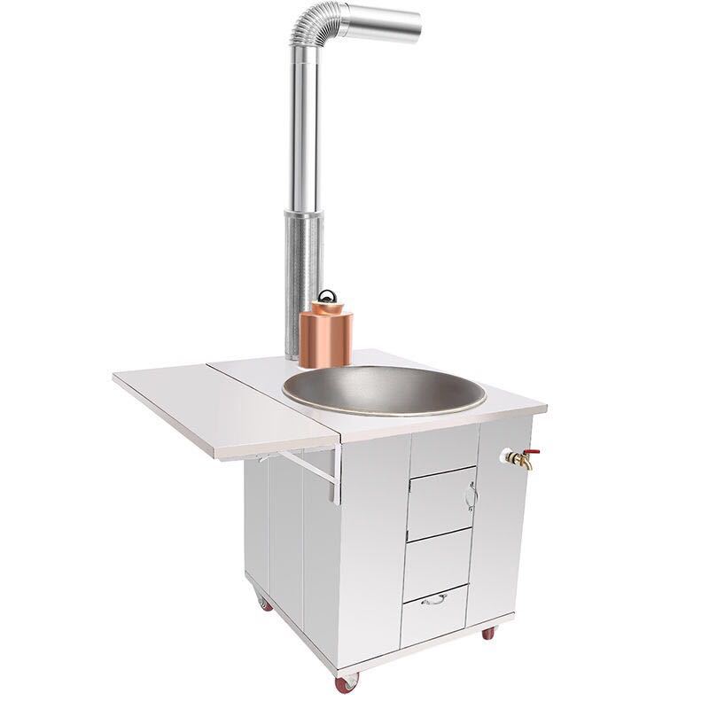 土灶台农村家用柴火灶烧木柴无烟多功能节能不锈钢移动柴火炉大号