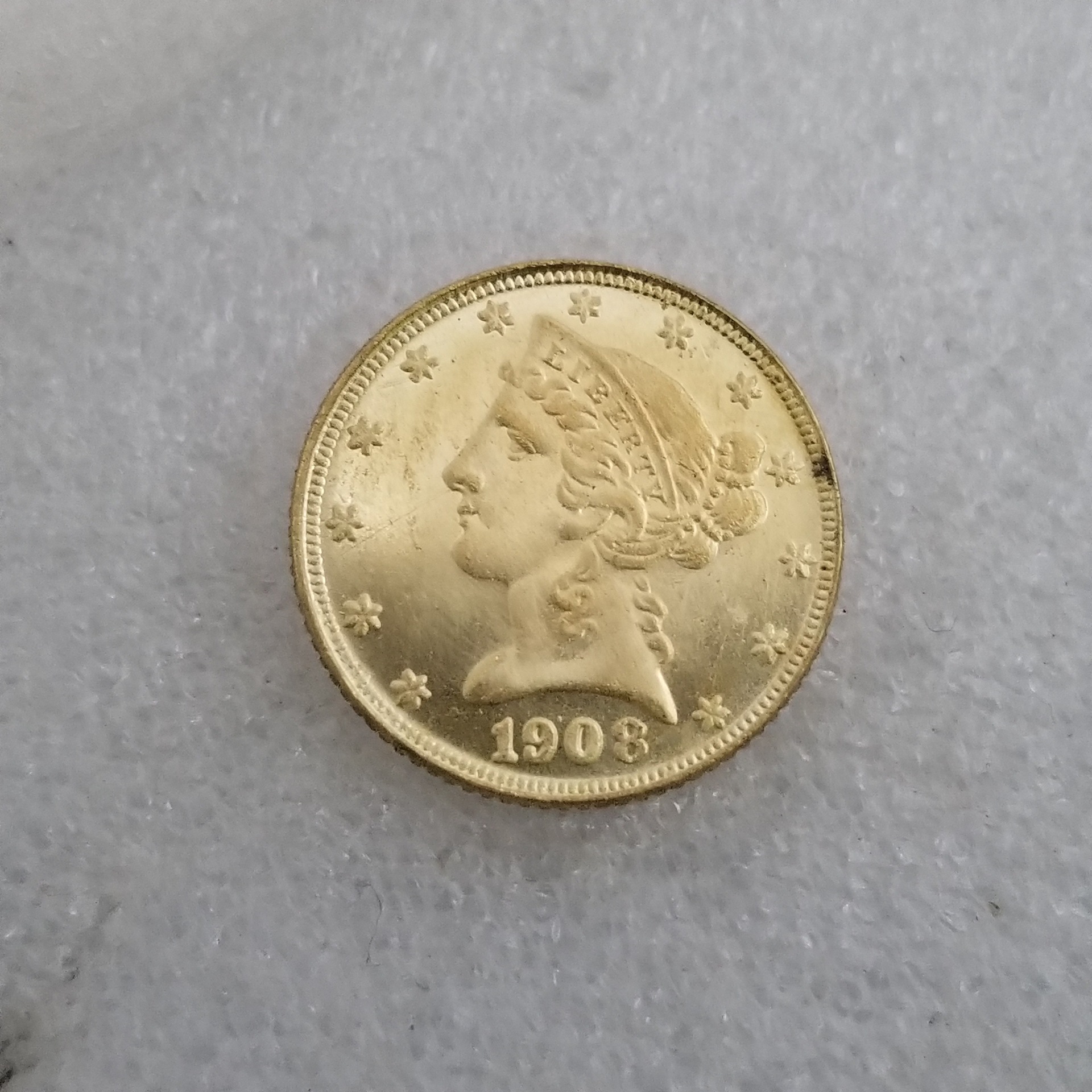 仿古工艺品美国1908年金币银元银圆外贸收藏