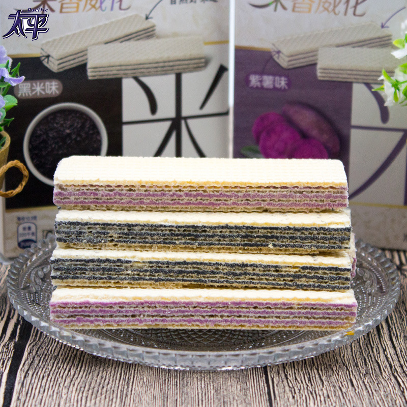 太平米香威化饼干61.8g 黑米紫薯味休闲零食小吃