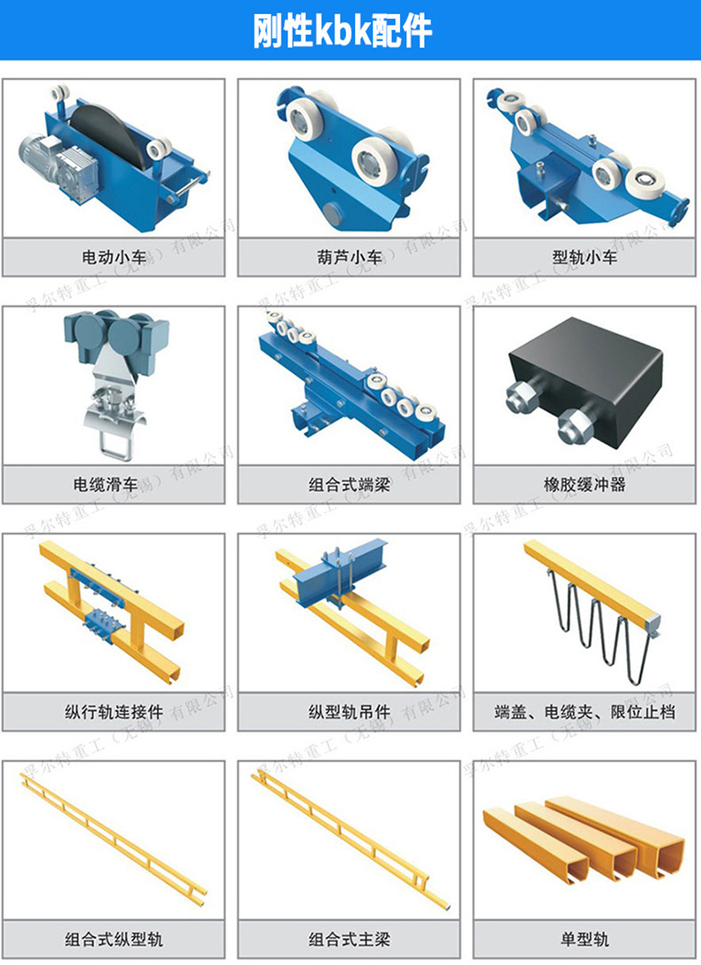 kbk起重机配件 单梁行车端梁电动小车轨道端盖连接件吊件起重配件