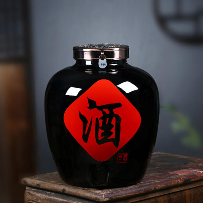 陶瓷酒瓶1斤装葫芦型密封小酒壶古风艺术酒坛酒中仙家用酒罐-报价