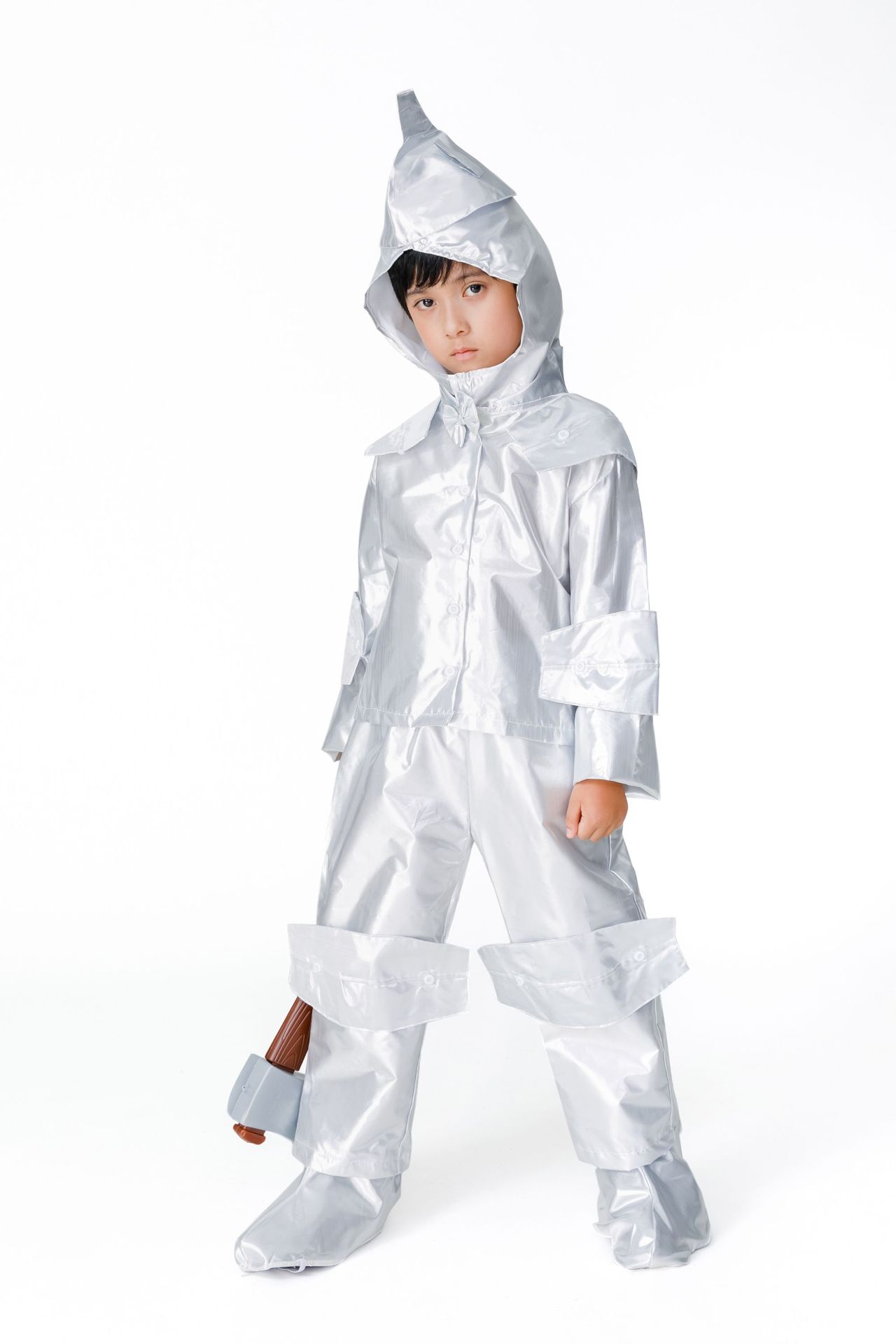 万圣节绿野仙踪cos儿童机器人铁皮人锡人表演服男幼儿演出装批发