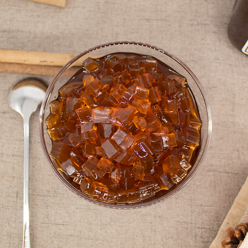 航帆黑糖味水晶整件8瓶黑糖冻水晶果黑钻扣扣奶茶店饮料甜品原料