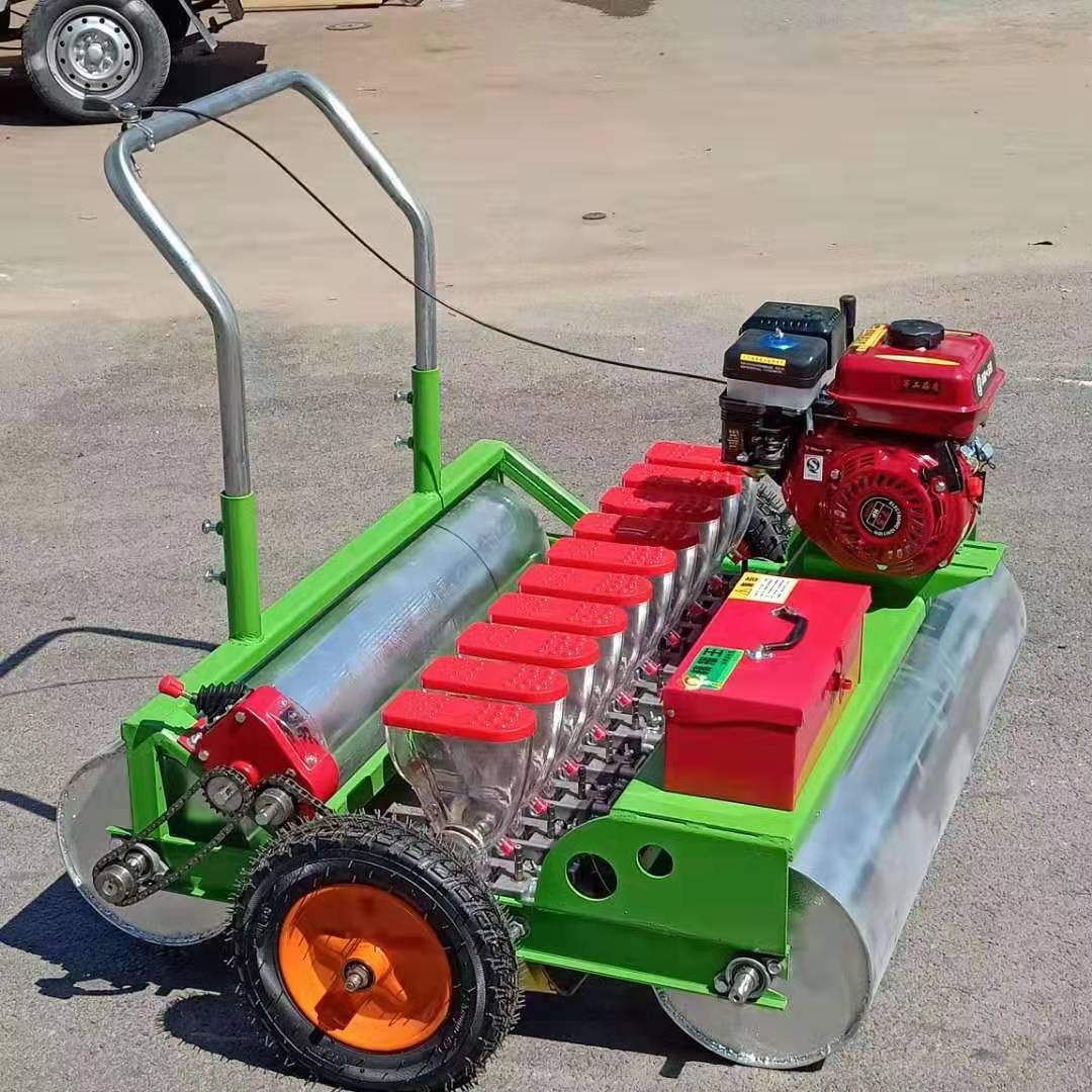 自走式人力型蔬菜播种机蔬菜穴盘播种机农用小颗粒蔬菜播种机