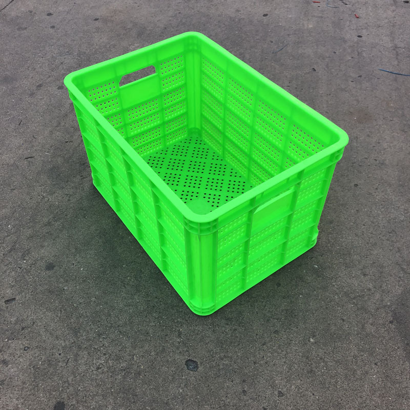 江苏绿色周转筐加厚食品蔬菜筐水果筐长方形服装工厂批发周转筐