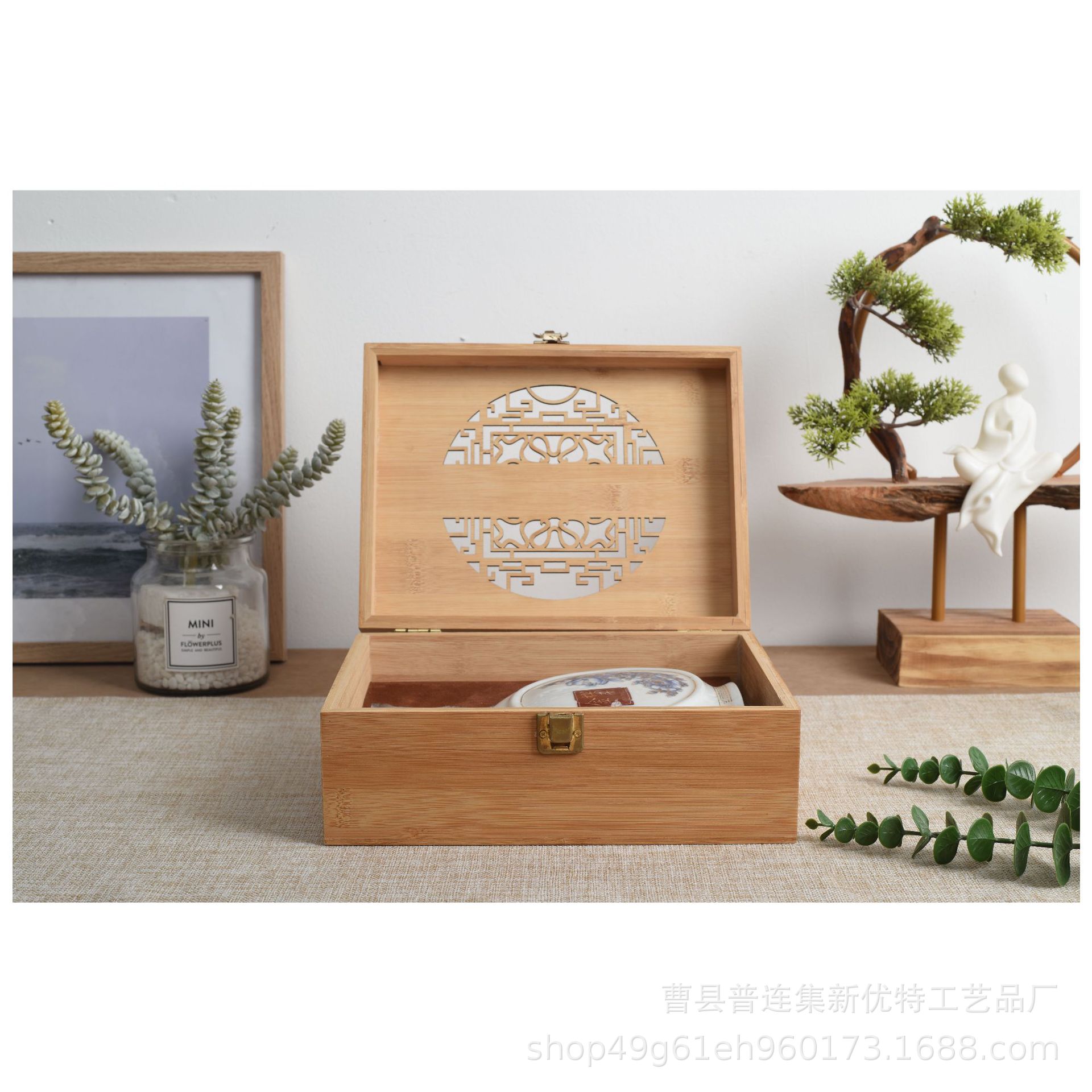 厂家直销白酒包装木盒 家居白酒包装礼盒 镂空木质酒盒 可定制