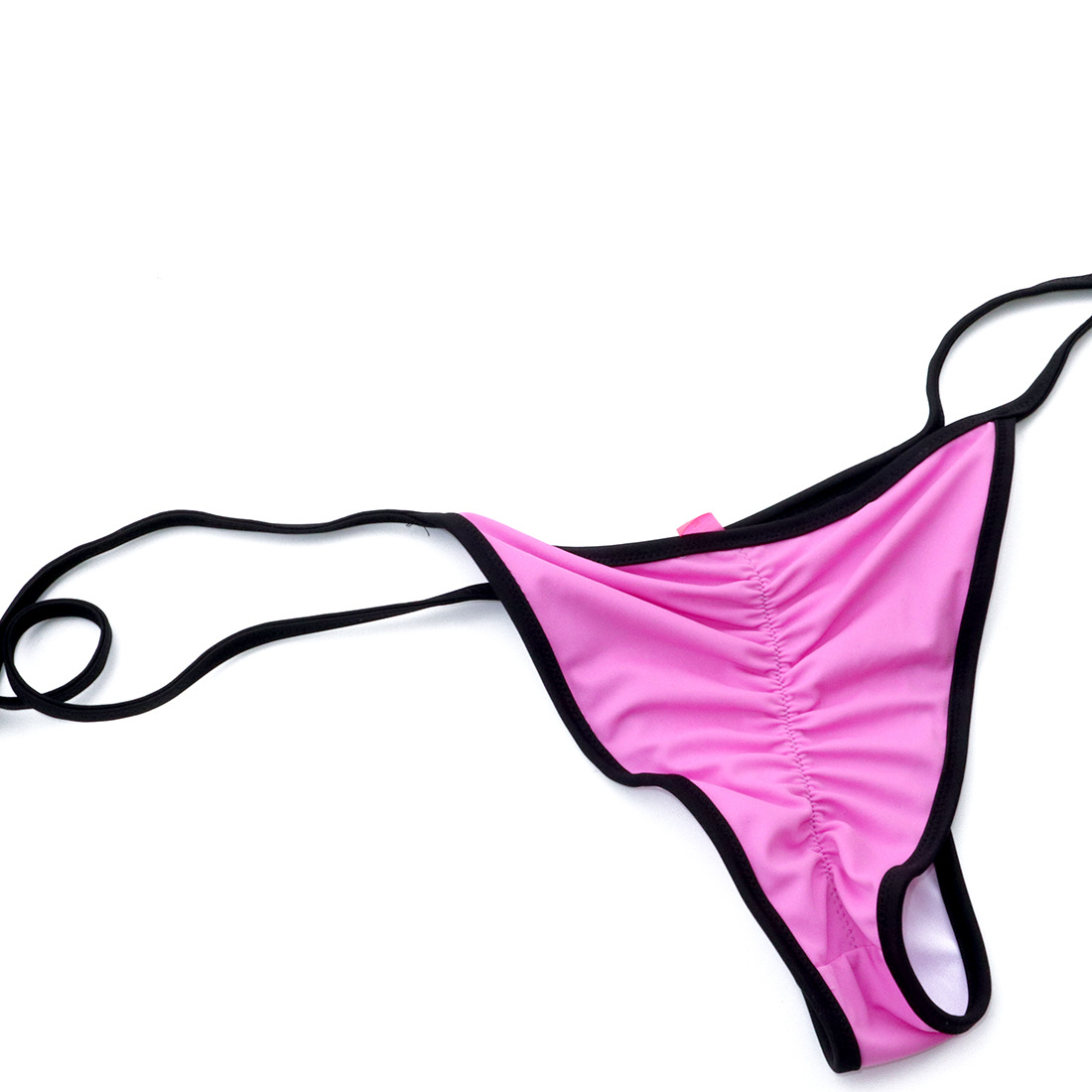 亚马逊超性感丁字比基尼裤子欧美巴西泳裤温泉黑色纯色裤子