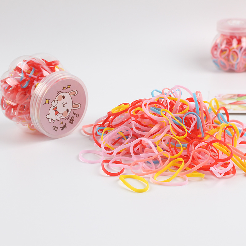 2元店发饰韩版彩色儿童一次性橡皮圈 可爱南瓜瓶宝宝扎头发小皮筋