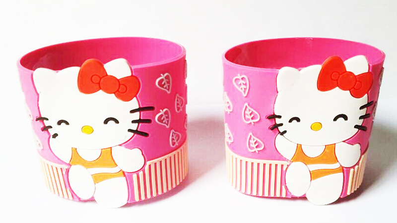 卡通pvc软胶杯皮环保无毒隔热杯套滴胶凹凸立体感杯皮套定制