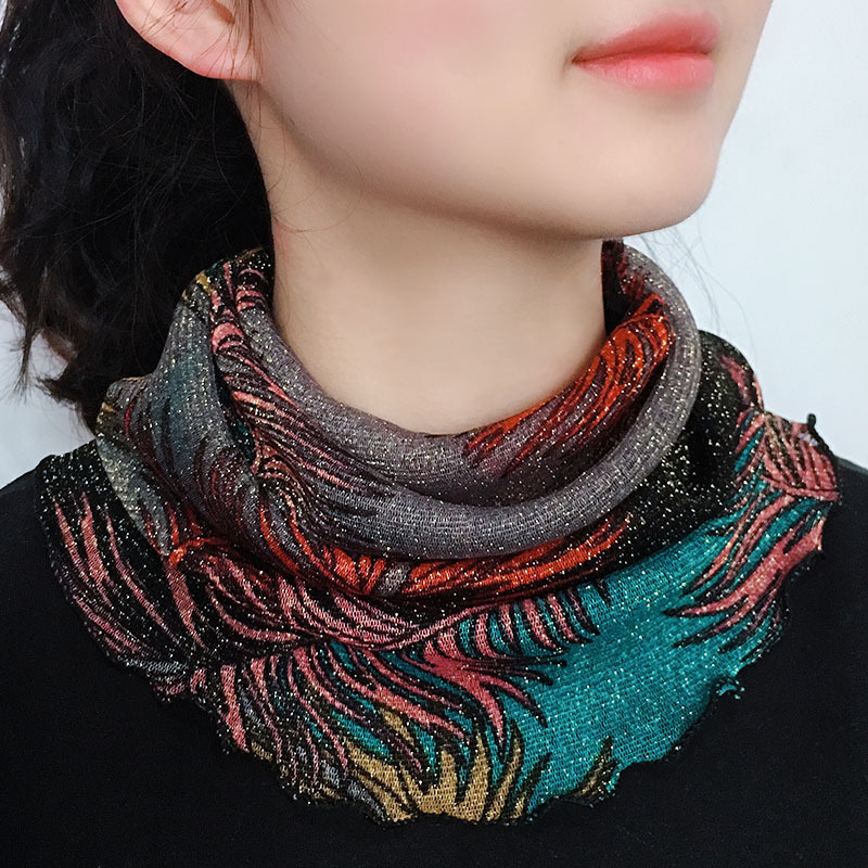 围脖女套头夏季薄款防晒百变小丝巾护脖子百搭脖套口罩多功能纱巾