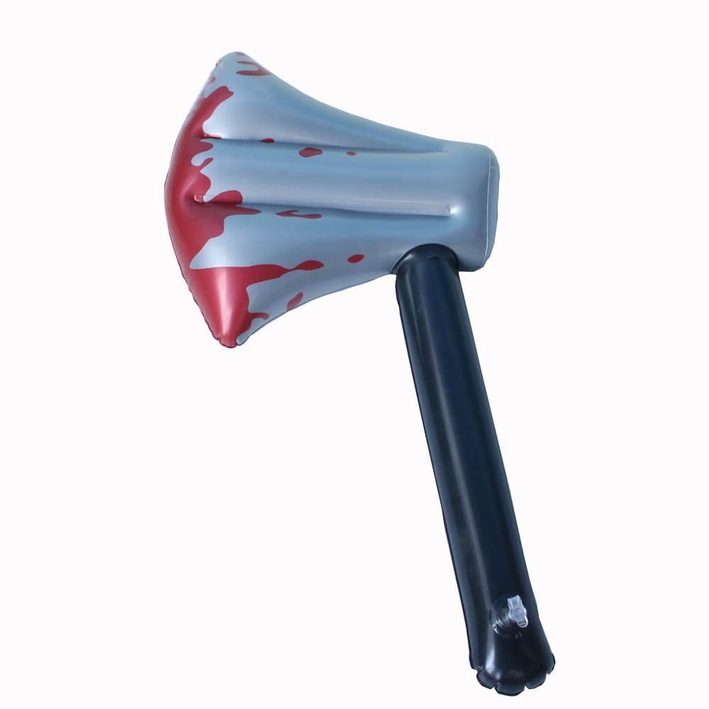 亚马逊热销 pvc玩具万圣节充气斧头 带血斧头玩具 常年有现货