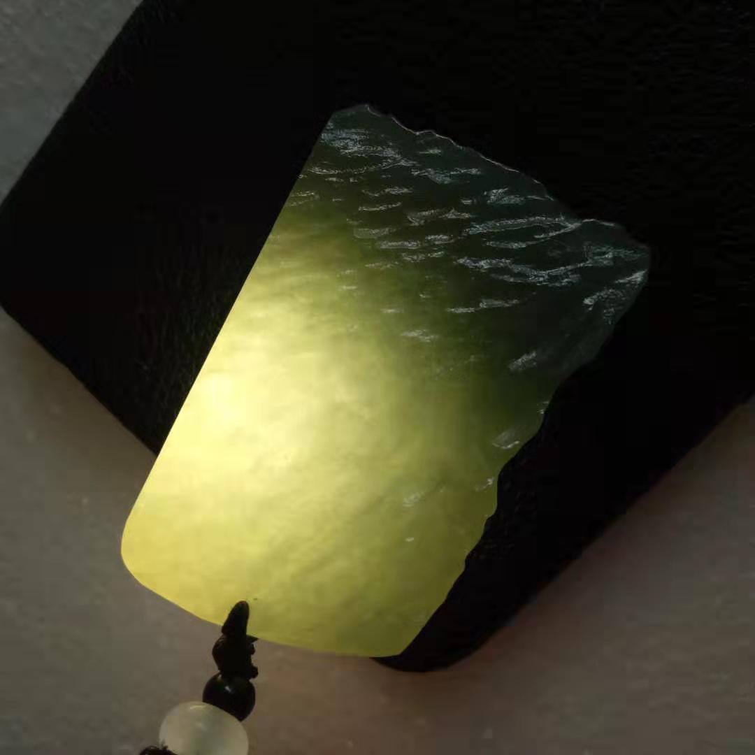 天然正品缅甸翡翠油青原石吊坠玉器水波纹玉佩玉石挂件厂家批发