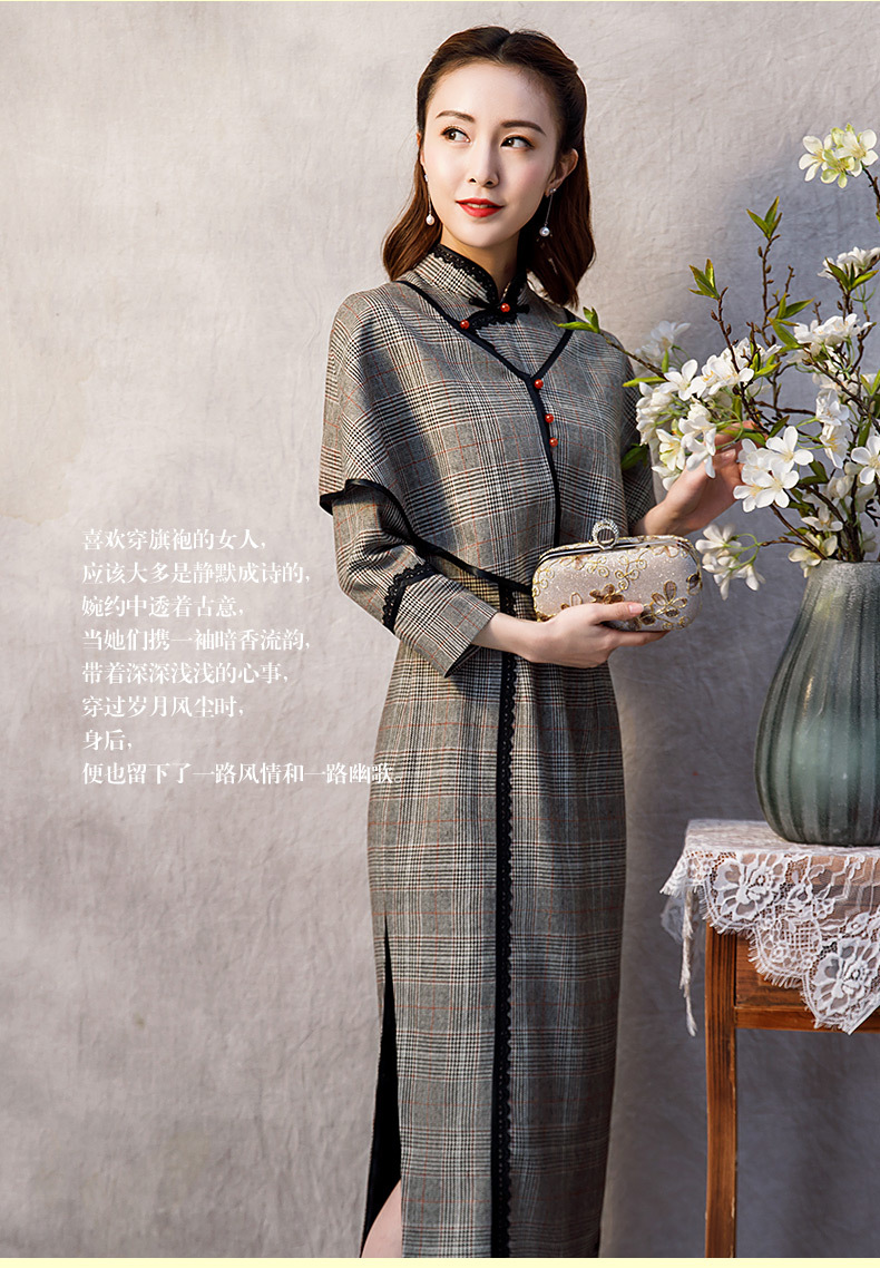 2019新款优雅年轻款小坎肩民国装旗袍hx-q13