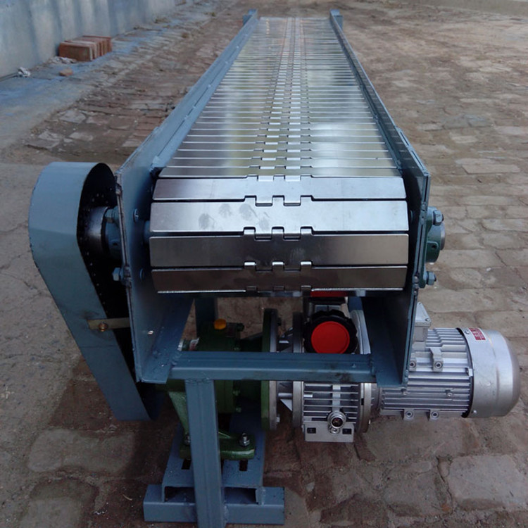 不锈钢链板输送机耐高温平顶链板传送带直行链板式不锈钢输送机