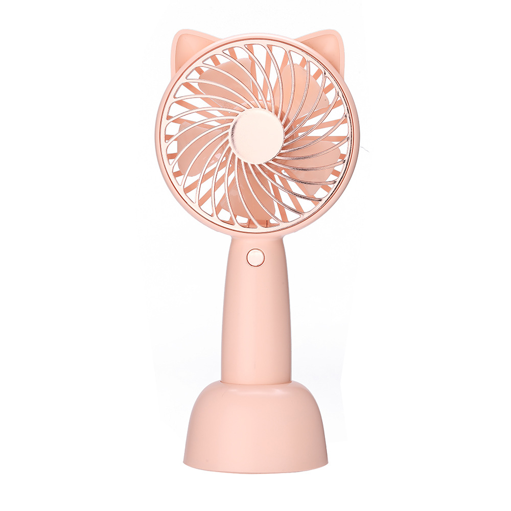 2023 New Cat Little Fan Desktop Suction Cup Mute Mini Cute Portable USB Student Handheld Fan