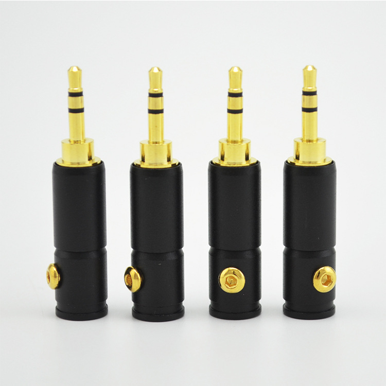 5mm插头 镀金耳机插头3节耳机插头 立体声耳机插头