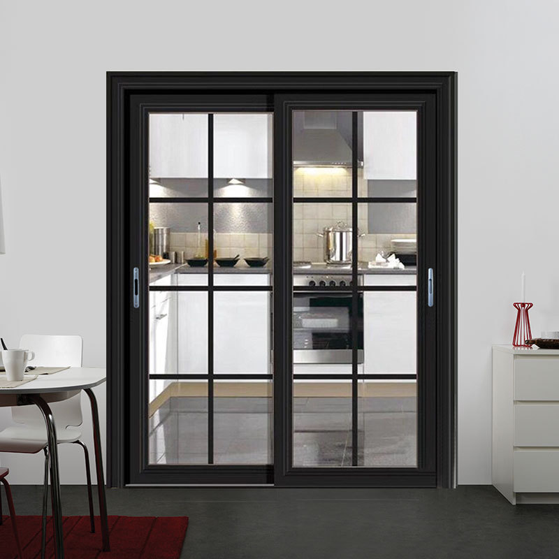 新款网红极窄边客厅阳台厨房卫生间吊轨钛镁铝合金玻璃移门推拉门