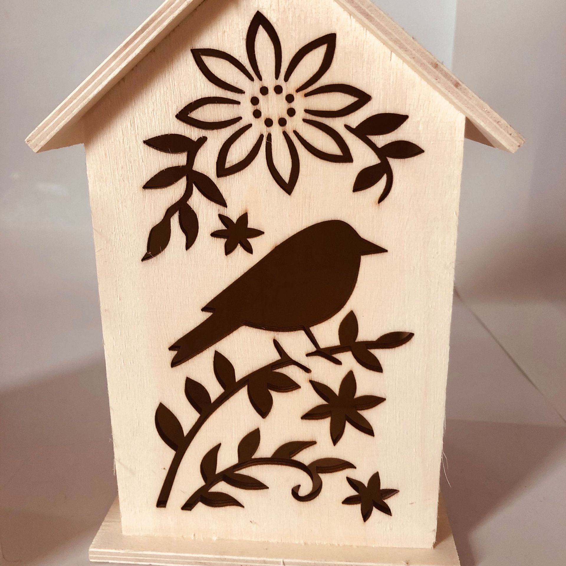 木质装饰品 小鸟屋 工艺品鸟巢 装饰品鸟窝 木制户外挂件厂家定制