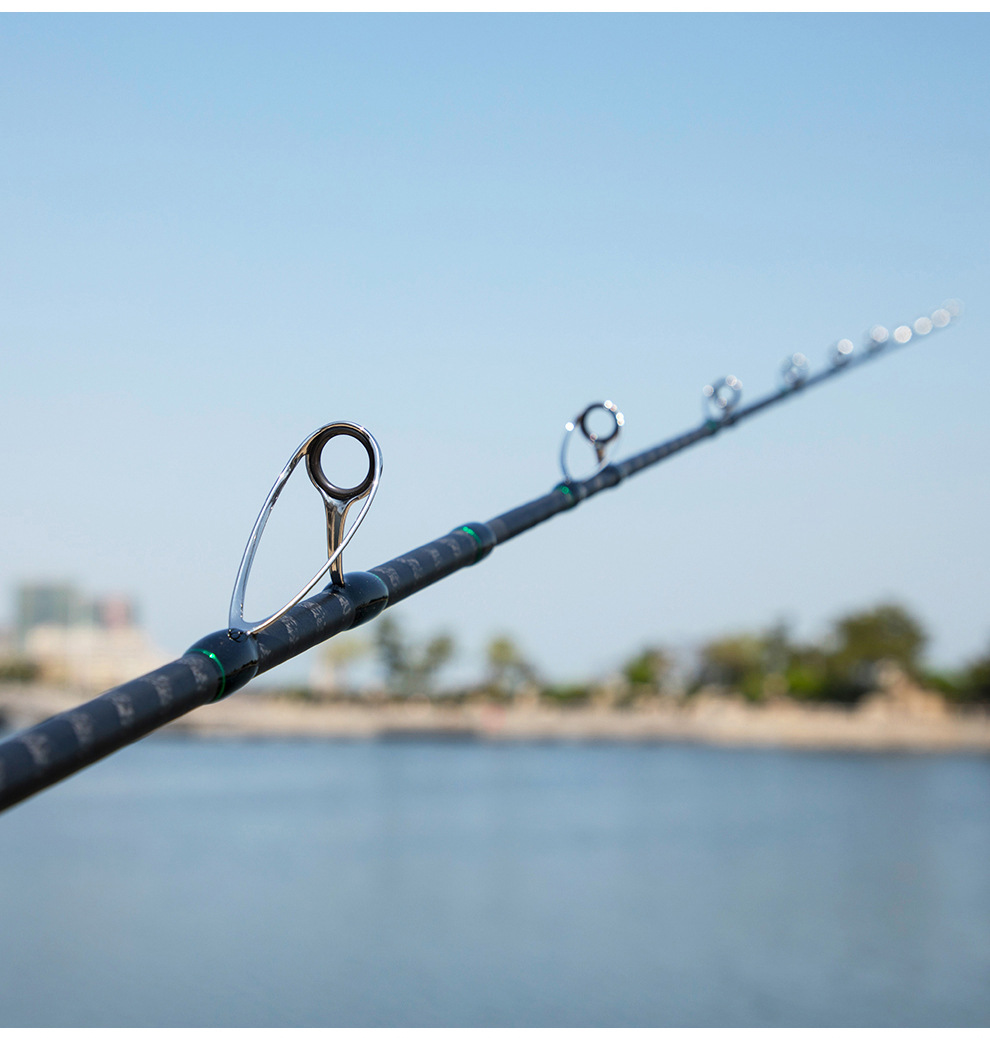 4米钓鱼竿挂鱼竿 富士导眼船竿大物鱼竿硬调锚杆船竿海竿插节