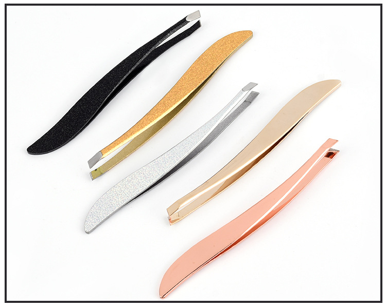 现货批发 香蕉夹镊子拔毛眉夹眉毛夹子眉毛修眉夹拔胡子夹胡须