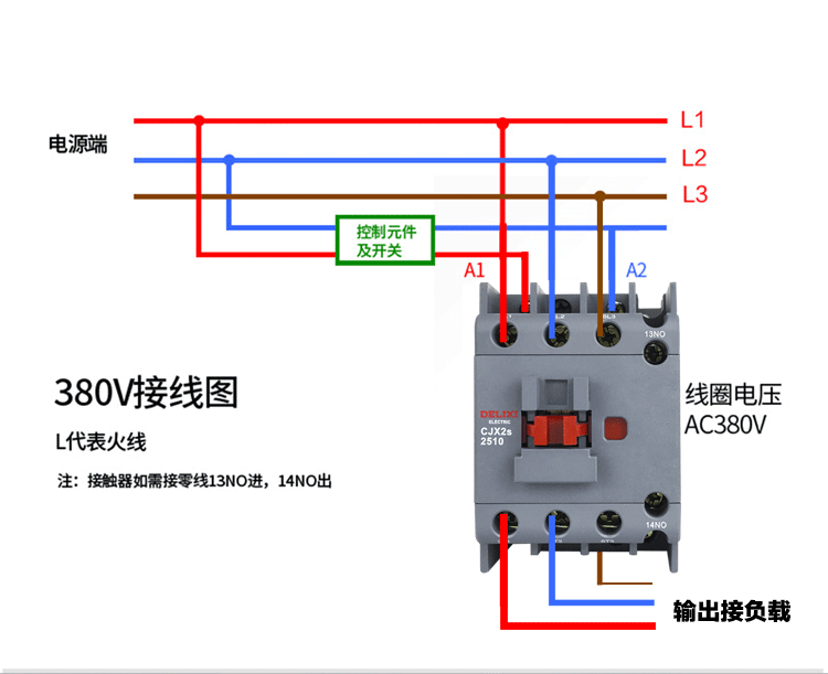 德力西省级总代现货批发cjx2s-1210,1201全新交流接触器12a