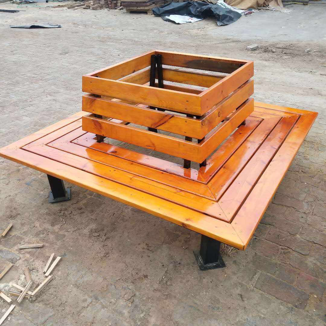 户外围树椅 圆形公园椅 广场休闲围树座椅 实木园林 围树凳