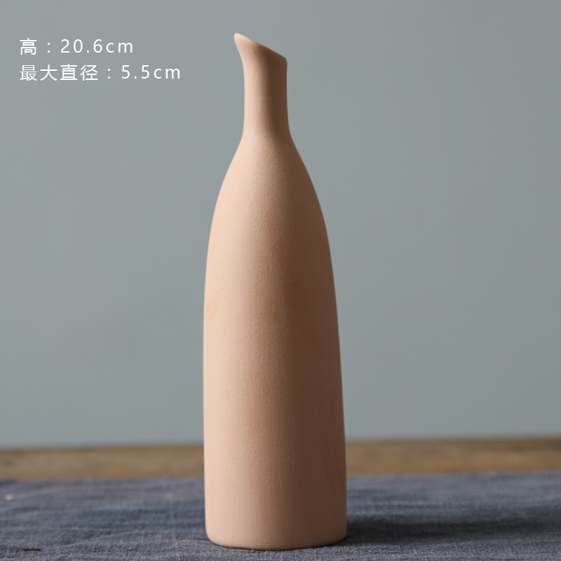 Nordic Instagram Style Plain Ceramic Small Vase B & B Home Art Decoration Dried Flower Ornament Ceramic Plain Blank