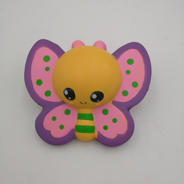 pu发泡动物公仔玩具蝴蝶定做仿真动物squishy慢回弹粘粘捏捏乐