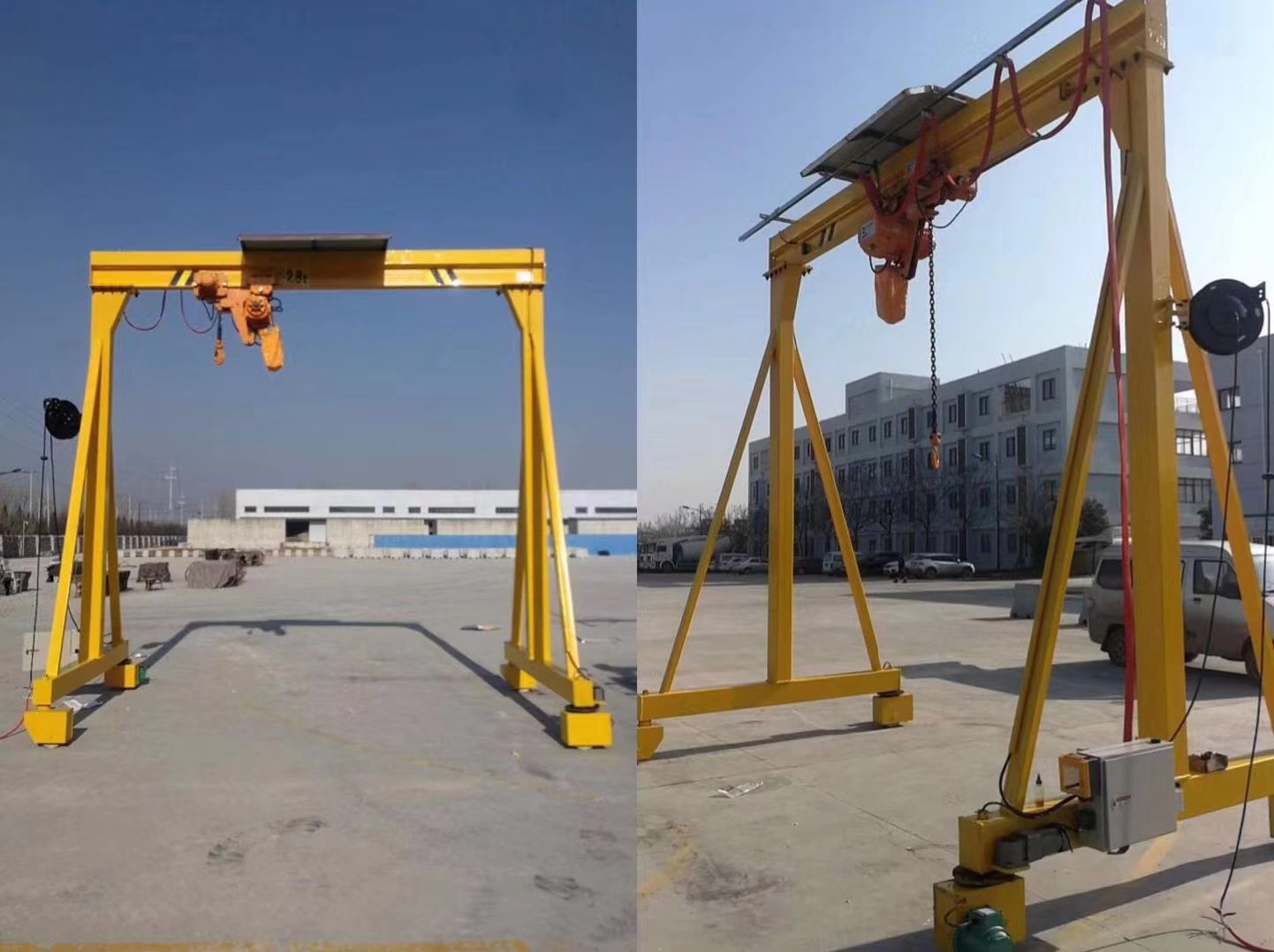 现货5吨简易龙门吊简易龙门架5吨小跨度龙门架电动行走无轨龙门吊-阿