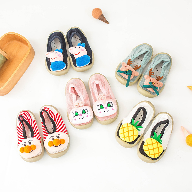 儿童袜子学步鞋婴儿卡通鞋袜春夏棉地板袜宝宝软底早教室内