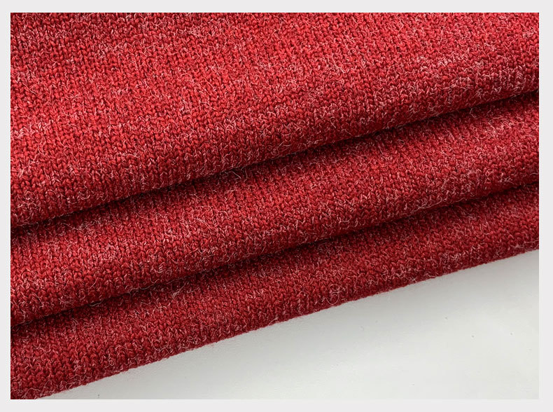 毛线布料 粗针雪花棉针织面料 秋冬保暖女装针织开衫毛衣时装布料